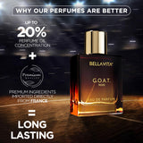 Bella Vita Luxury G.O.A.T Man Eau De Parfum Perfume with Bergamot, Patchouli & Vetiver|Premium, Long Lasting Spicy & Woody Fragrance for Men, 100 ML - Vamzn#