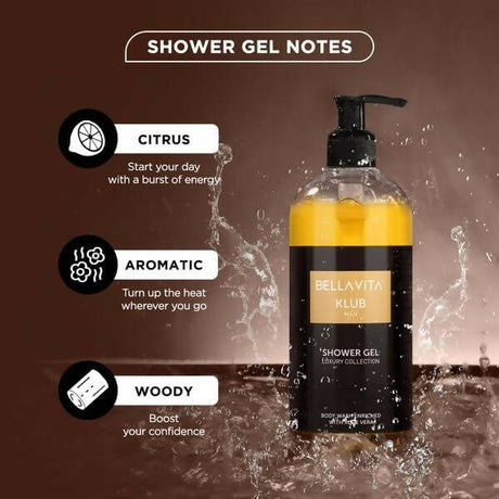 Bella Vita Luxury KLUB Man Body Wash Refreshing Shower Gel - Vamzn#