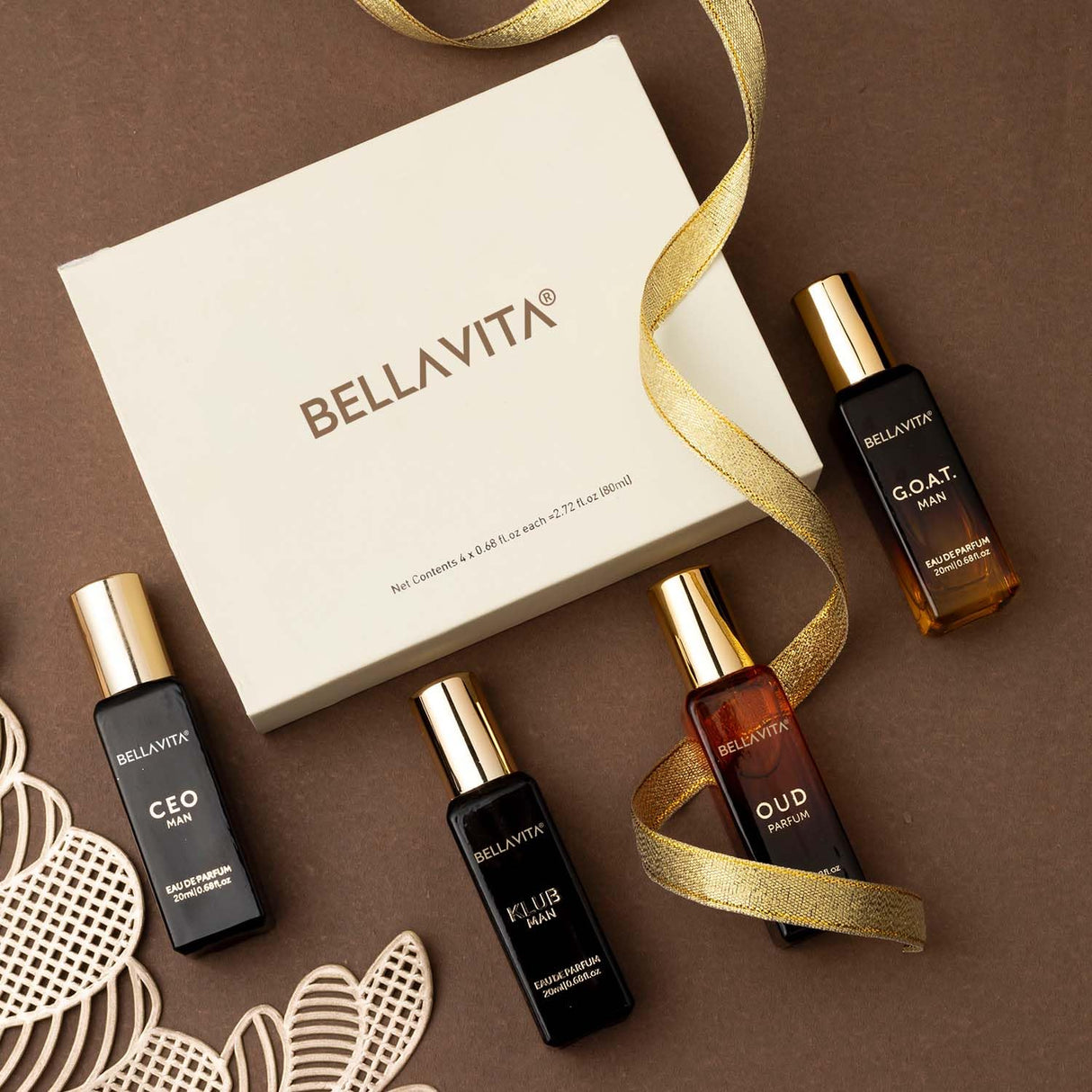 Bella Vita Luxury Man Perfume Gift Set 4 x 20 ml for Men with KLUB, OUD, CEO, G.O.A.T Perfume | Woody, Citrusy Long Lasting EDP Fragrance Scent - Vamzn#