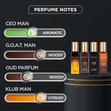 Bella Vita Luxury Man Perfume Gift Set 4 x 20 ml for Men with KLUB, OUD, CEO, G.O.A.T Perfume | Woody, Citrusy Long Lasting EDP Fragrance Scent - Vamzn#