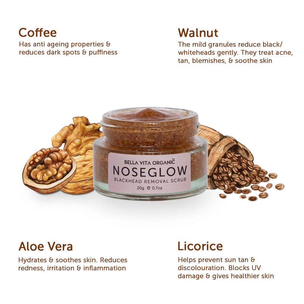 Bella Vita Organic Nose Glow Blackhead Removal Scrub - Vamzn#