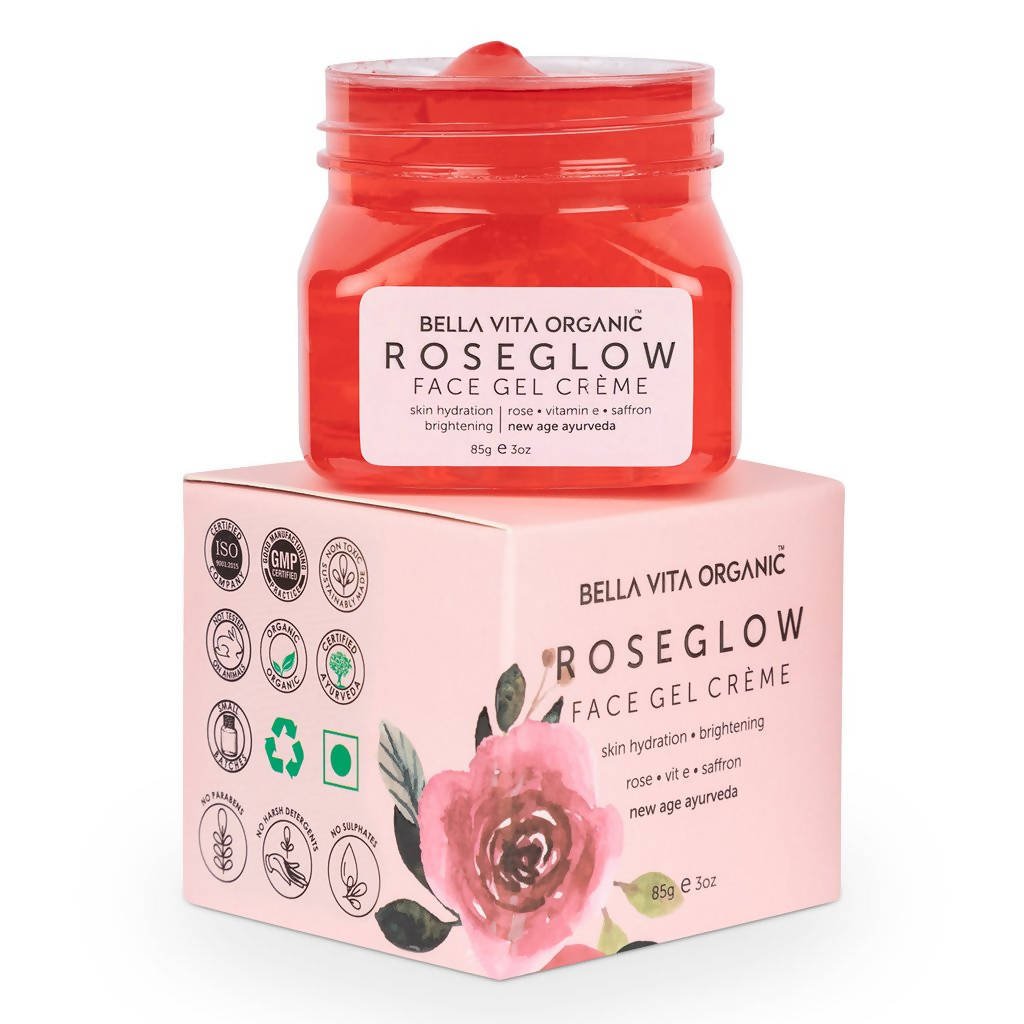 Bella Vita Organic Rose Glow Face Gel Creme - Vamzn#