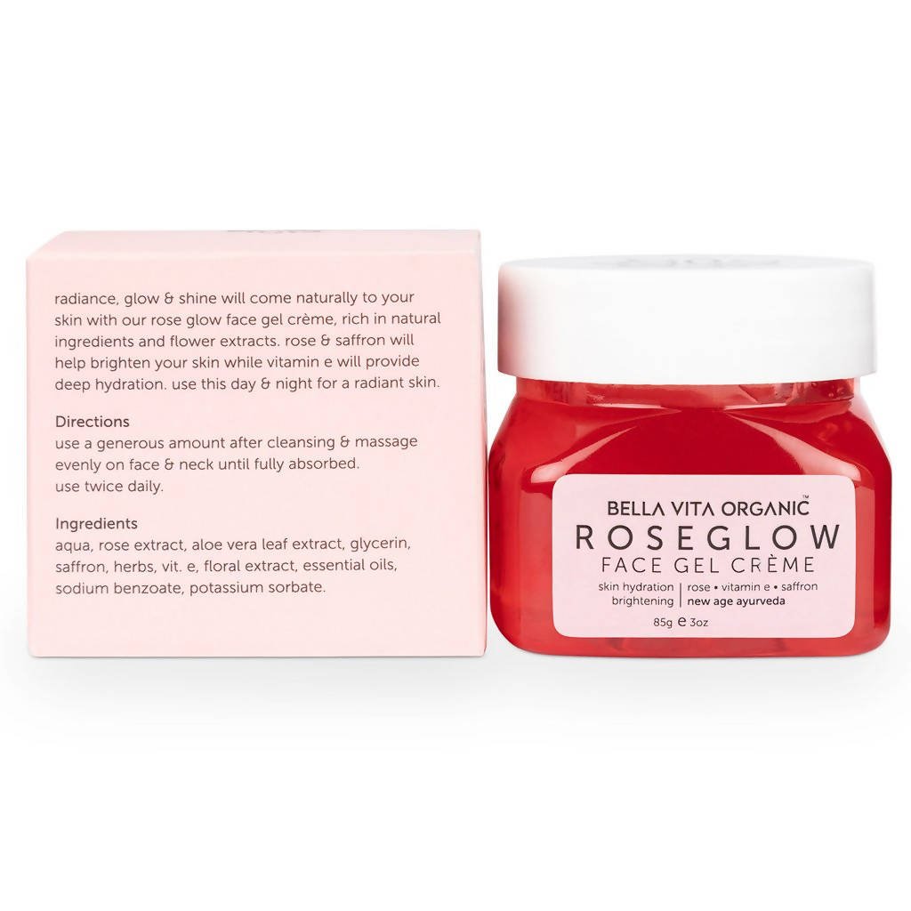 Bella Vita Organic Rose Glow Face Gel Creme - Vamzn#