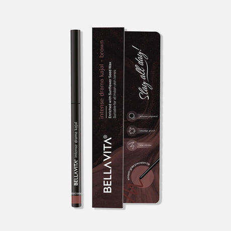 BELLAVITA Intense Drama Waterproof Eyeliner, Black, Matte Finish, Smudge - Proof, Fast - Drying, Felt Tip Applicator, Enriched with Biotin, 3.5 ml - Vamzn#