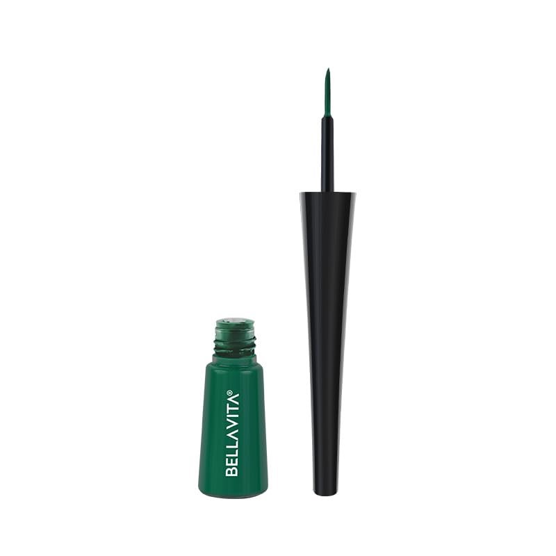 BELLAVITA Intense Drama Waterproof Eyeliner, Black, Matte Finish, Smudge - Proof, Fast - Drying, Felt Tip Applicator, Enriched with Biotin, 3.5 ml - Vamzn#