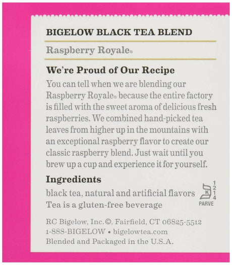 Bigelow Raspberry Royale Tea Bags - Vamzn#