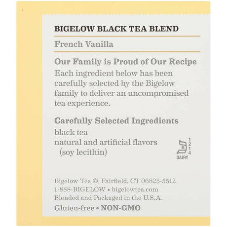 Bigelow Tea French Vanilla Black Tea Caffeinated Freshness & Aroma Caffeinated - Vamzn#