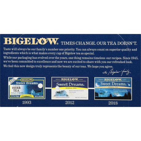 Bigelow Tea Sweet Dreams Herbal Tea Chamomile Smoothing Mint With Freshness & Aroma Caffeine Free - Vamzn#