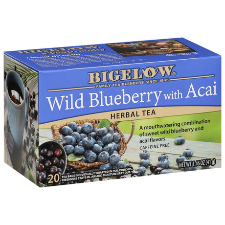 Bigelow Tea Wild Blueberry With Acai Herbal Tea With Freshness & Aroma Caffeine Free - Vamzn#