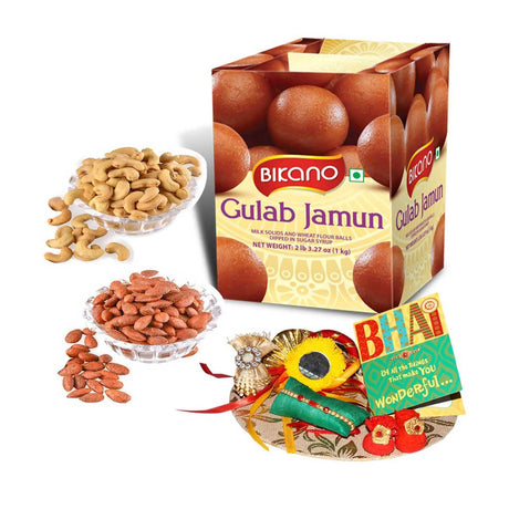 Bikano Gulab Jamun and Dryfruits Rakhi Gifts - Vamzn#