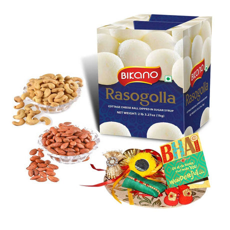 Bikano Rasogolla and Dryfruits Rakhi Gifts - Vamzn#