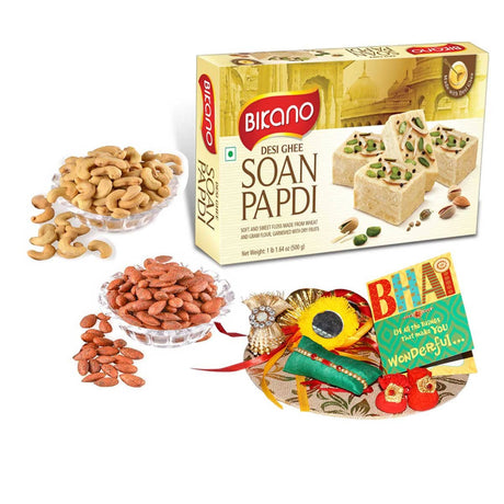 Bikano Soan Papdi and Dryfruits Rakhi Gifts - Vamzn#
