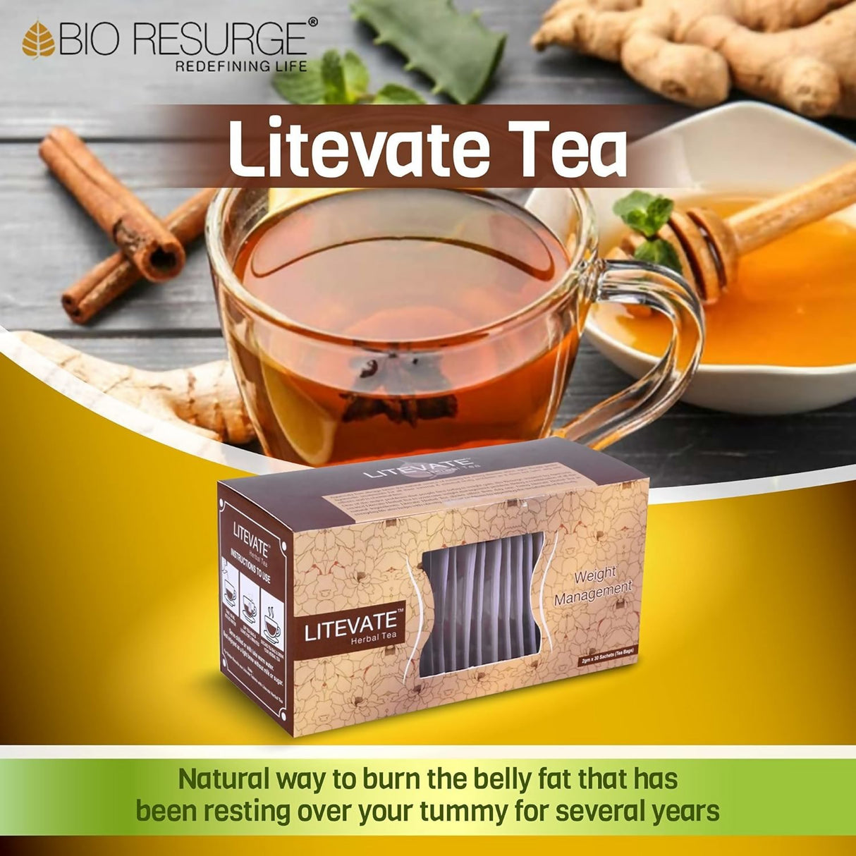 Bio Resurge Life Litevate Herbal Green Tea - Vamzn#