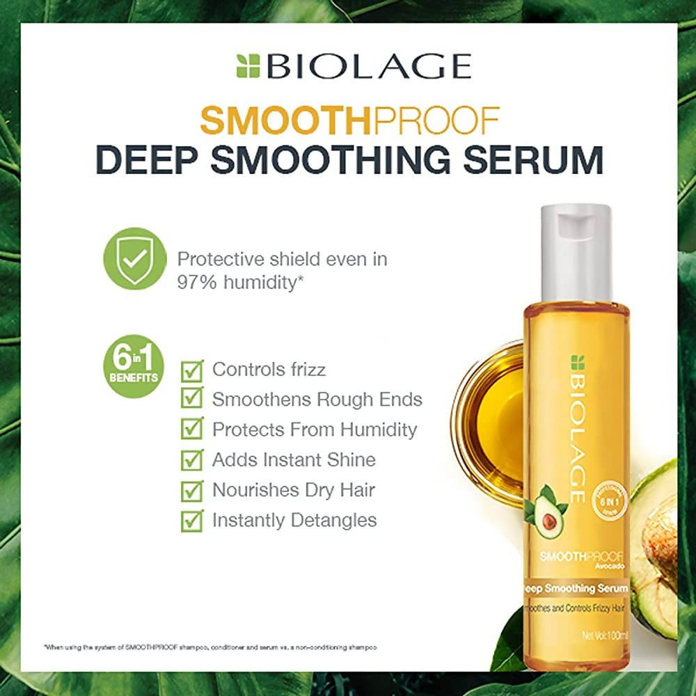 Biolage Smoothproof Avocado Deep Smoothing Serum Deep Smoothening With Avocado & Grape Seed Oil - Vamzn#