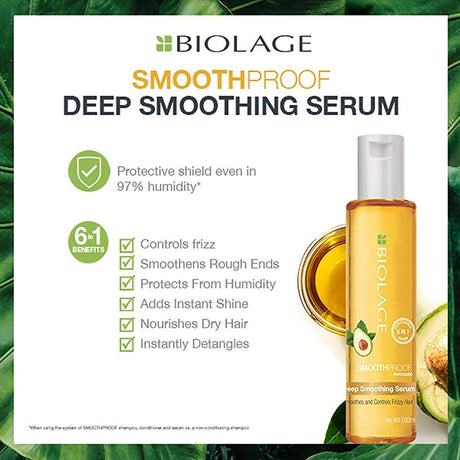 Biolage Smoothproof Avocado Deep Smoothing Serum Deep Smoothening With Avocado & Grape Seed Oil - Vamzn#