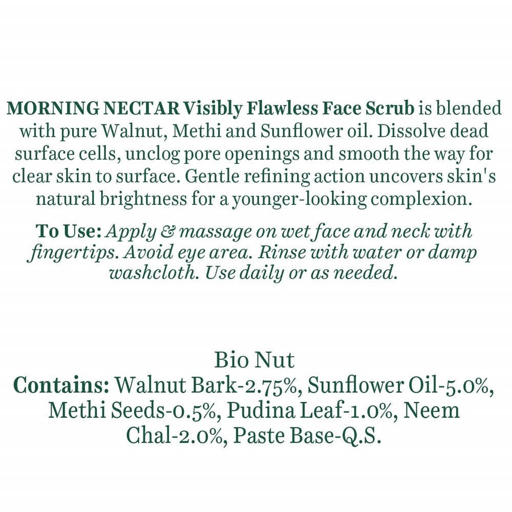 Biotique Advanced Ayurveda Bio Morning Nectar Visibly Flawless Face Scrub - Vamzn#