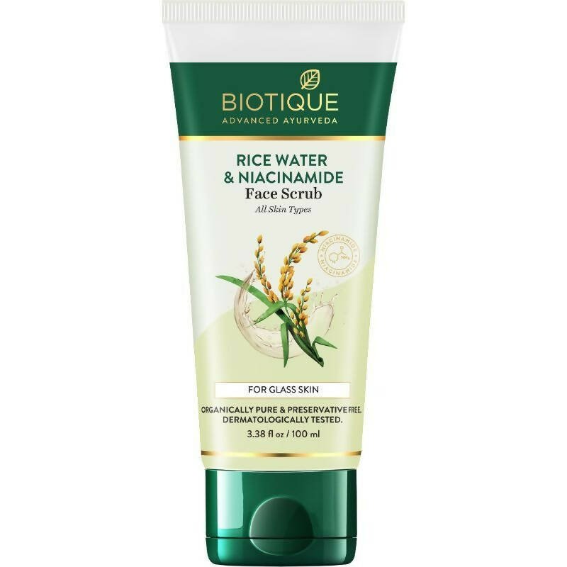 Biotique Advanced Ayurveda Rice Water & Niacinamide Face Scrub - Vamzn#