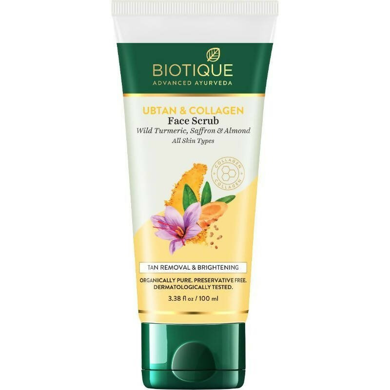Biotique Advanced Ayurveda Ubtan & Collagen Face Scrub - Vamzn#