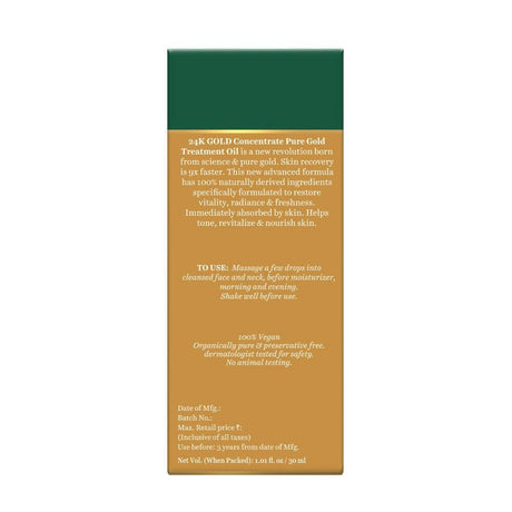 Biotique Advanced Organics 24K Gold Concentrate Pure Gold Treatment Oil - Vamzn#