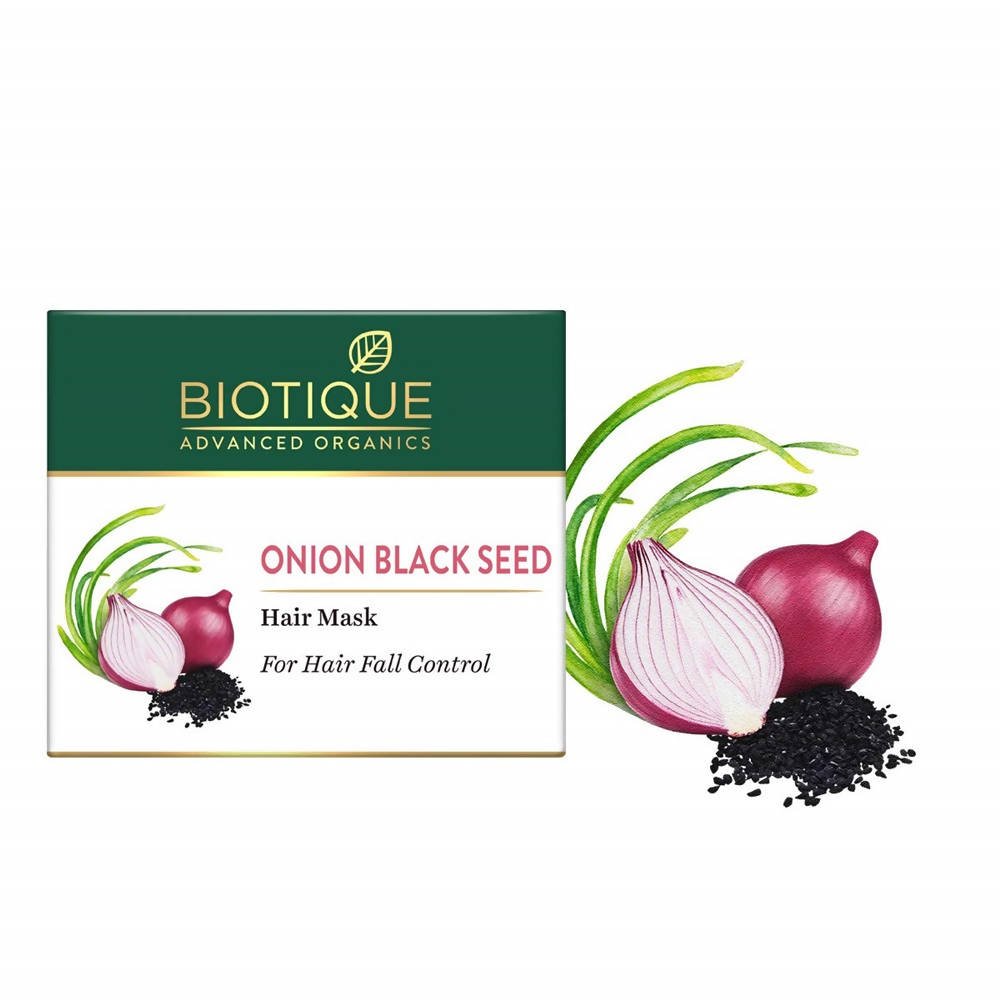 Biotique Advanced Organics Onion Black seed Hair Mask For Hair Fall Control - Vamzn#
