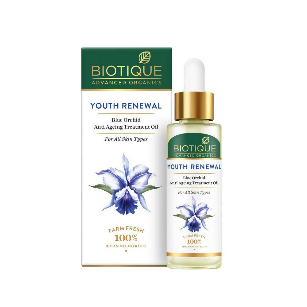 Biotique Advanced Organics Youth Renewal Blue Orchid Anti Ageing Treatment Oil - Vamzn#