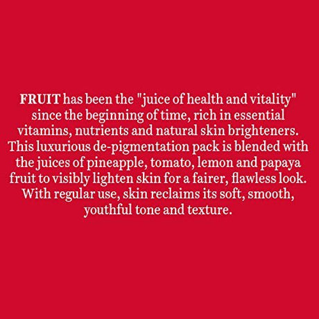 Biotique Fruit Brightening Depigmentation and Tan Removal Face Pack| Ayurvedic and Organically Pure| Tan Removal Face Pack for All Skin Types|100% Botanical Extracts| 75gm - Vamzn#
