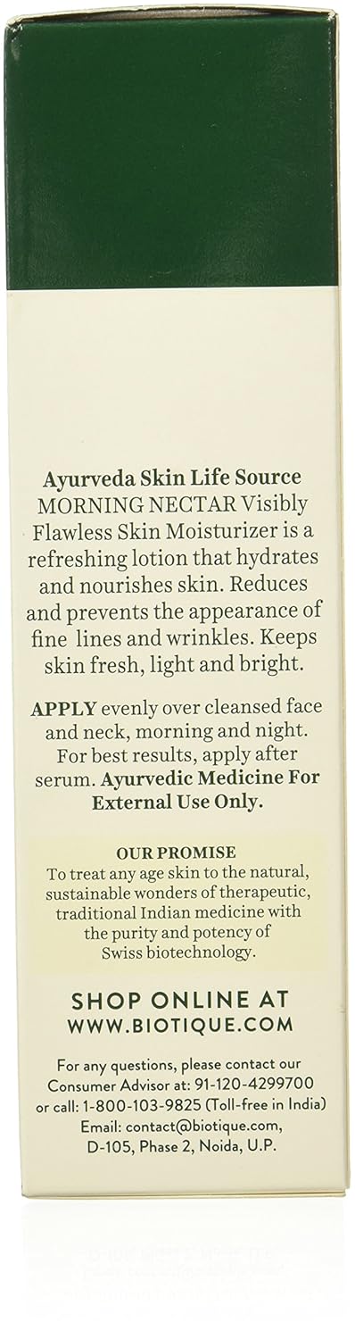 Biotique Morning Nectar Flawless Skin Moisturizer Lotion L Prevents Dark Spots, Blackheads And Blemishes L Visibly Flawless Skin L Nourishes And Hydrates Skin L All Skin Types L 190Ml - Vamzn#