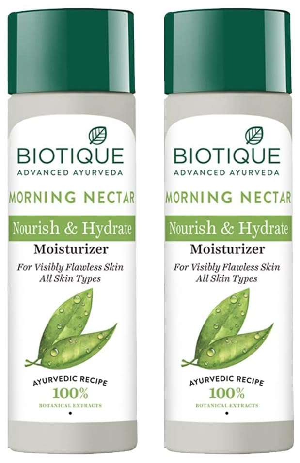 Biotique Morning Nectar Flawless Skin Moisturizer Lotion L Prevents Dark Spots, Blackheads And Blemishes L Visibly Flawless Skin L Nourishes And Hydrates Skin L All Skin Types L 190Ml - Vamzn#