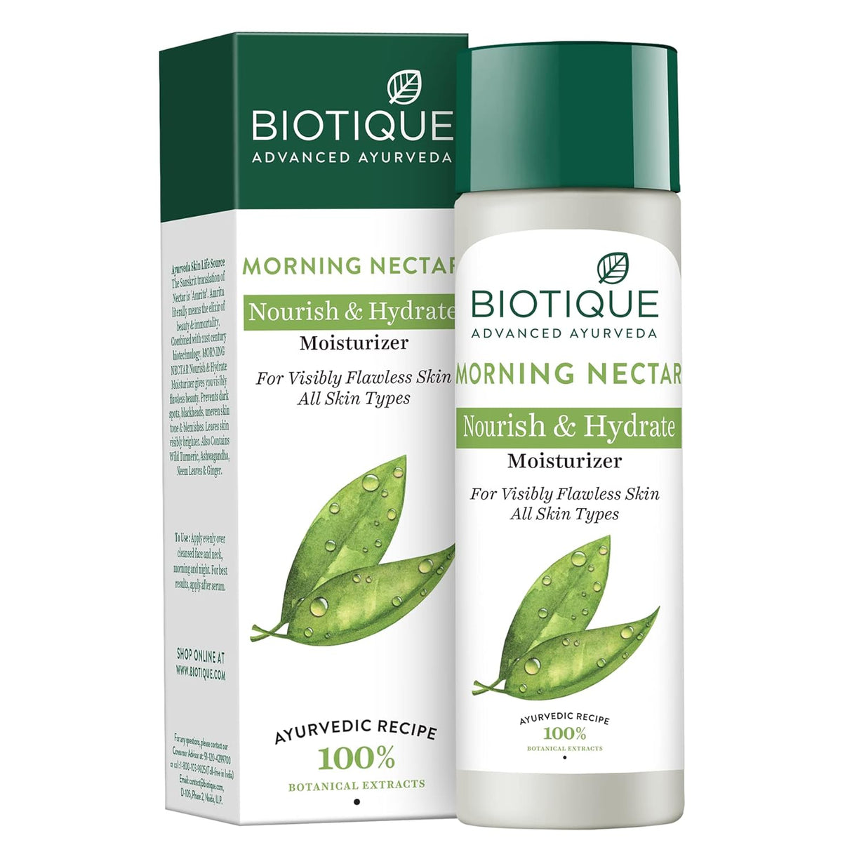 Biotique Morning Nectar Flawless Skin Moisturizer Lotion L Prevents Dark Spots, Blackheads And Blemishes L Visibly Flawless Skin L Nourishes And Hydrates Skin L All Skin Types L 190Ml - Vamzn#
