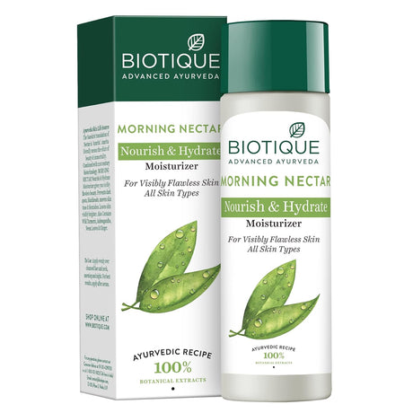 Biotique Morning Nectar Flawless Skin Moisturizer Lotion L Prevents Dark Spots, Blackheads And Blemishes L Visibly Flawless Skin L Nourishes And Hydrates Skin L All Skin Types L 190Ml - Vamzn#