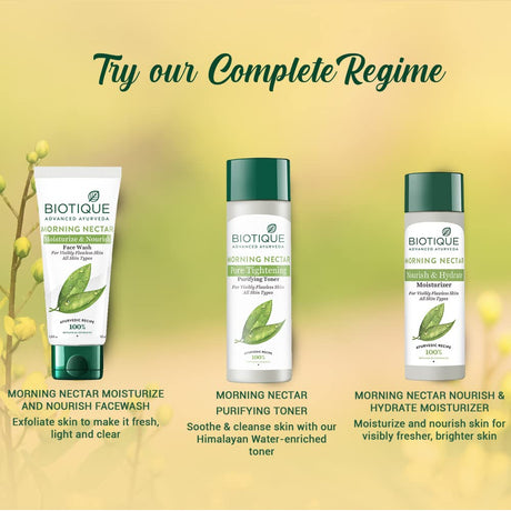 Biotique Morning Nectar Flawless Skin Moisturizer Lotion L Prevents Dark Spots, Blackheads And Blemishes L Visibly Flawless Skin L Nourishes And Hydrates Skin L All Skin Types L 190Ml - Vamzn#