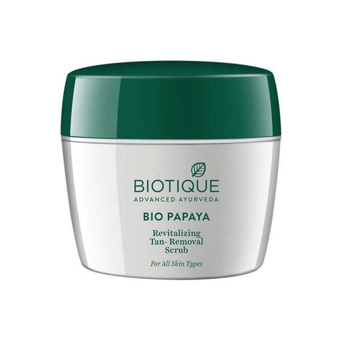 Biotique Papaya Tan Removal Brightening & Revitalizing Face Scrub | Gentle Exfoliation | Smooth and Clear Complexation | 100% Botanical Extracts| Suitable for All Skin Types | 100g - Vamzn#