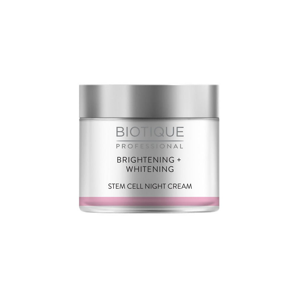 Biotique Professional Brightening + Whitening Stem Cell Night Cream - Vamzn#