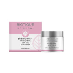 Biotique Professional Brightening + Whitening Stem Cell Night Cream - Vamzn#