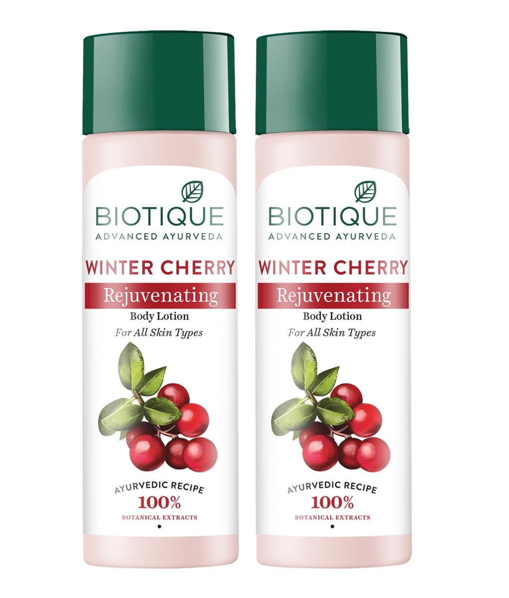 Biotique Winter Cherry Rejuvenating Lotion, 300 milliliters (Pack of 1) | 100% botanical extracts | suitable for all skin types - Vamzn#