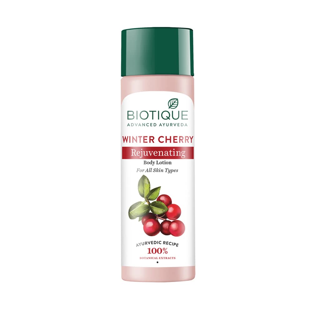 Biotique Winter Cherry Rejuvenating Lotion, 300 milliliters (Pack of 1) | 100% botanical extracts | suitable for all skin types - Vamzn#
