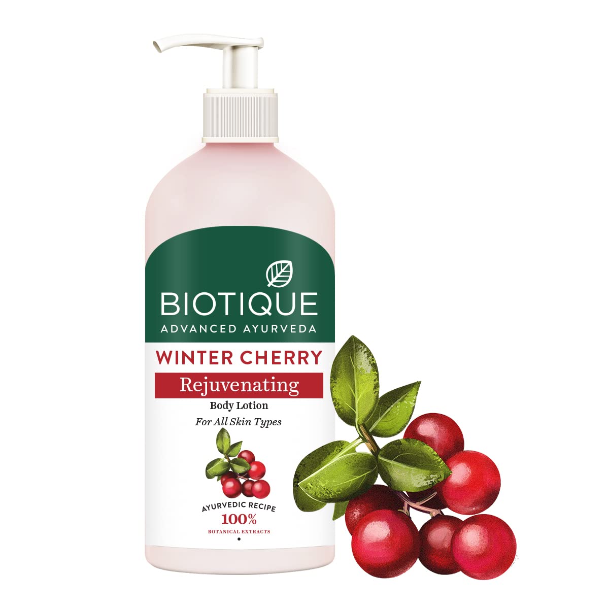 Biotique Winter Cherry Rejuvenating Lotion, 300 milliliters (Pack of 1) | 100% botanical extracts | suitable for all skin types - Vamzn#
