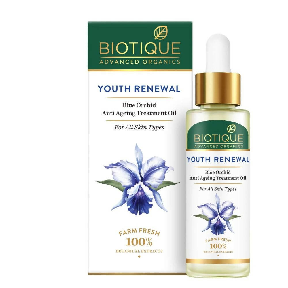 Biotique Youth Renewal Blue Orchid Anti - Ageing Treatment Oil - Vamzn#