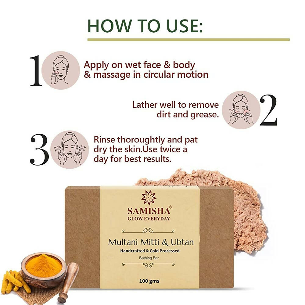 Samisha Organic Multani Mitti & Ubtan Skin Rejuvenating Bathing Bar
