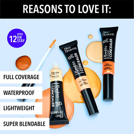 Blue Heaven Flawless Matte Liquid Cream Full Coverage Concealer For Normal Skin, 301, Honey, 17 Ml, Pack Of 1 - Vamzn#