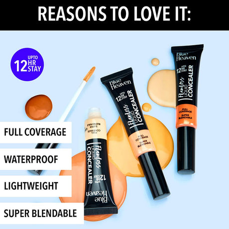Blue Heaven Flawless Matte Liquid Cream Full Coverage Concealer For Normal Skin, 301, Honey, 17 Ml, Pack Of 1 - Vamzn#