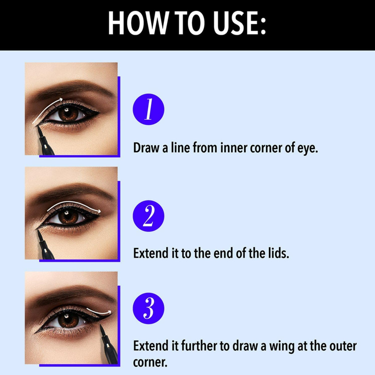 Blue Heaven Intense Eyeliner Pencil Easy Sketch, Black, 1Ml Matte Finish - Vamzn#