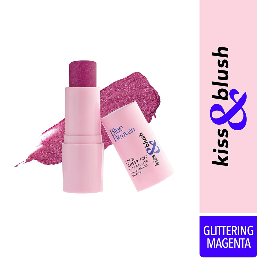 Blue Heaven Kiss & Blush, Lip, Cheek & Eyes Tint, Rosy Dusk, 8.5gm - Vamzn#