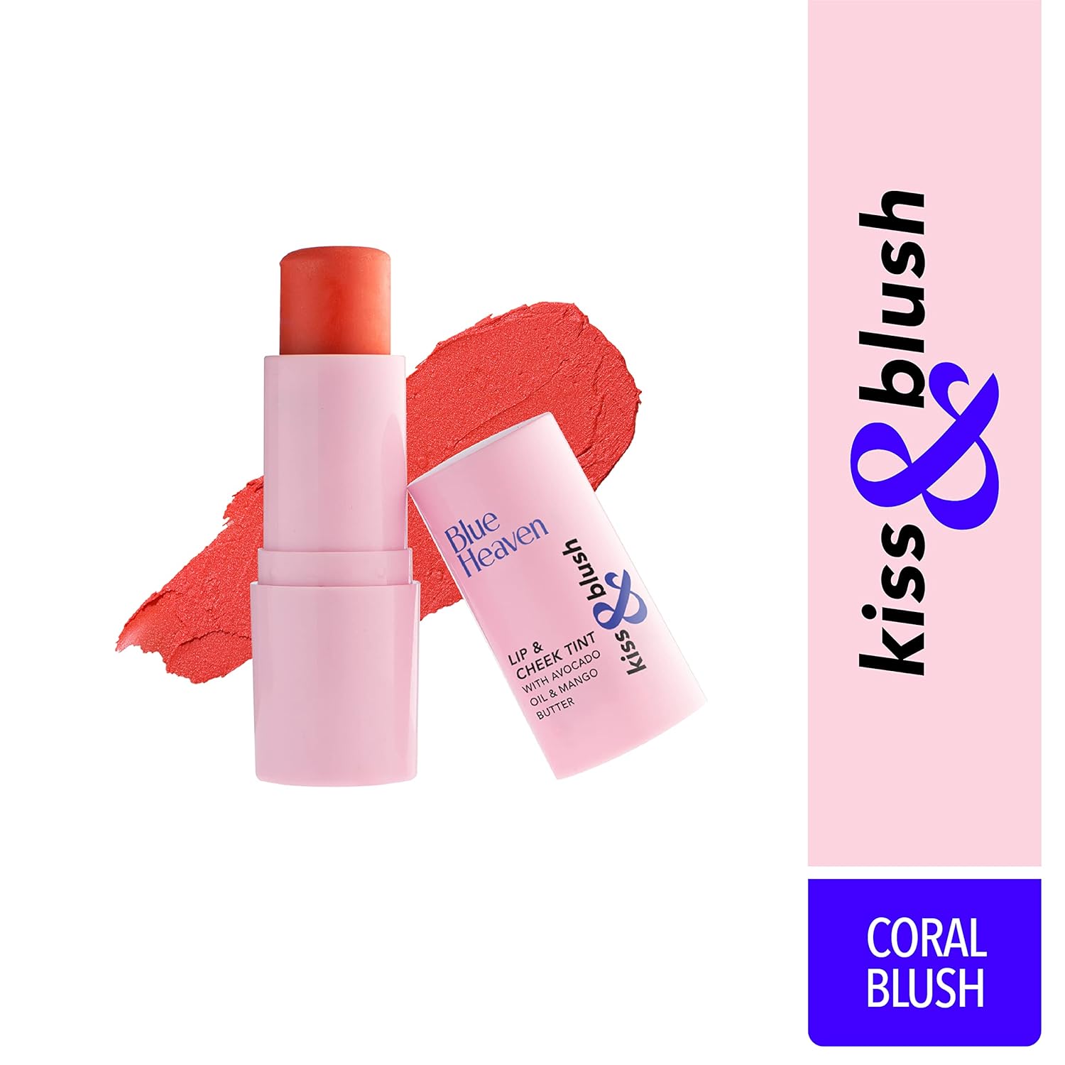 Blue Heaven Kiss & Blush, Lip, Cheek & Eyes Tint, Rosy Dusk, 8.5gm - Vamzn#