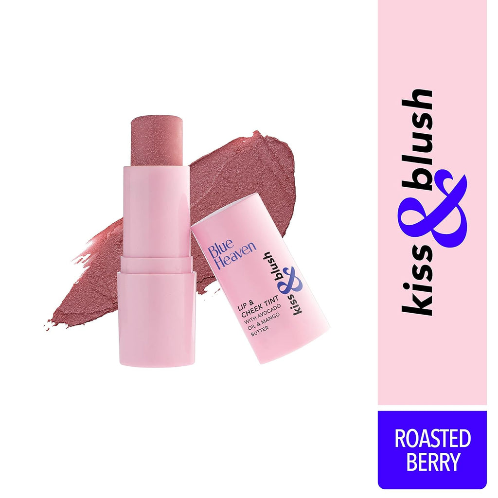 Blue Heaven Kiss & Blush, Lip, Cheek & Eyes Tint, Rosy Dusk, 8.5gm - Vamzn#