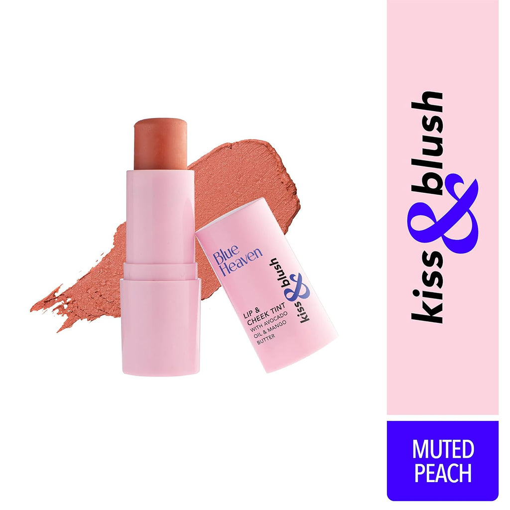 Blue Heaven Kiss & Blush, Lip, Cheek & Eyes Tint, Rosy Dusk, 8.5gm - Vamzn#