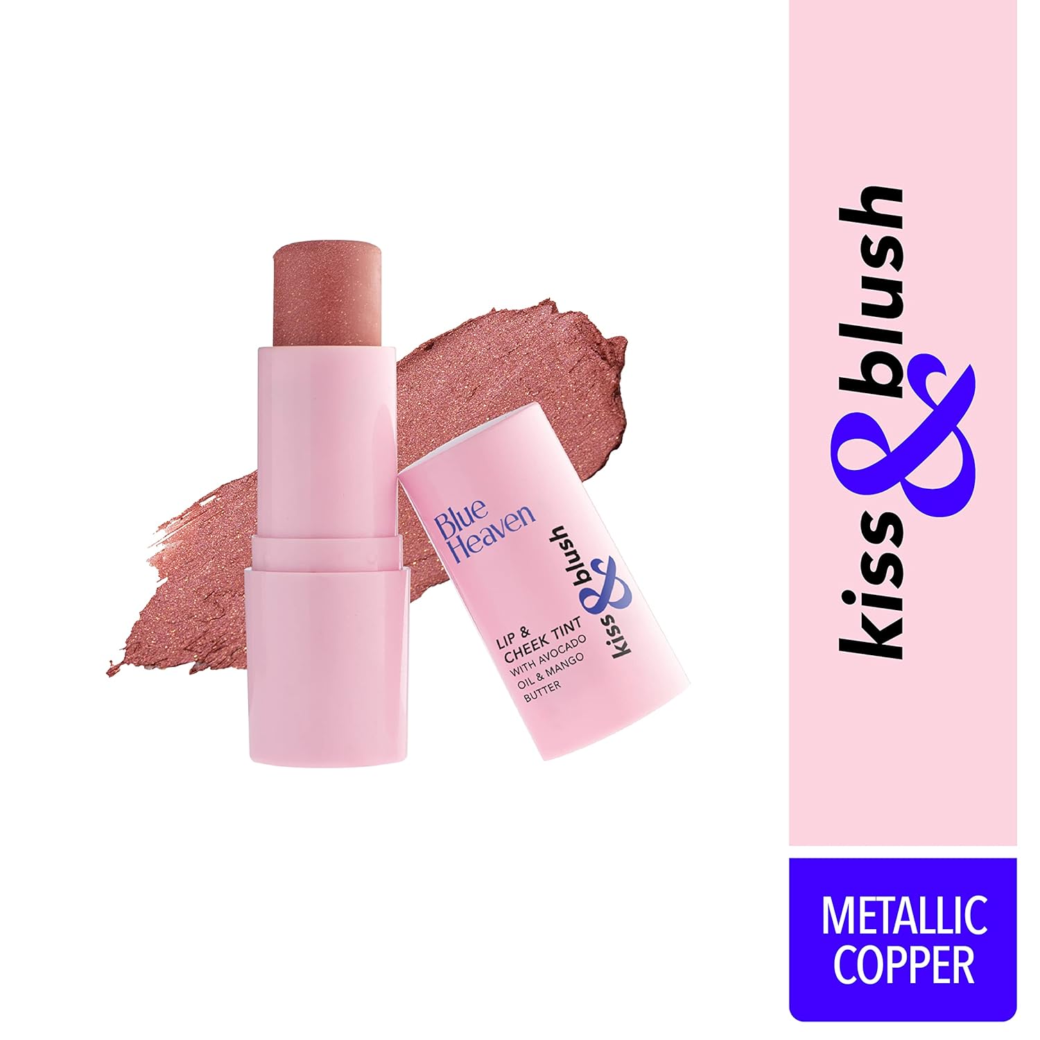 Blue Heaven Kiss & Blush, Lip, Cheek & Eyes Tint, Rosy Dusk, 8.5gm - Vamzn#