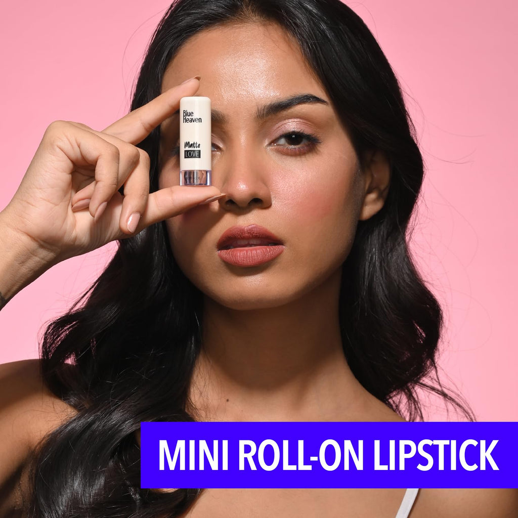 Blue Heaven Matte Love Mini Lipsticks pack of 10 | Long Lasting, Hydrating & Moisturizing Mini Roll on Lipsticks for Women | Soft - Matte Finish | 13g - Vamzn#