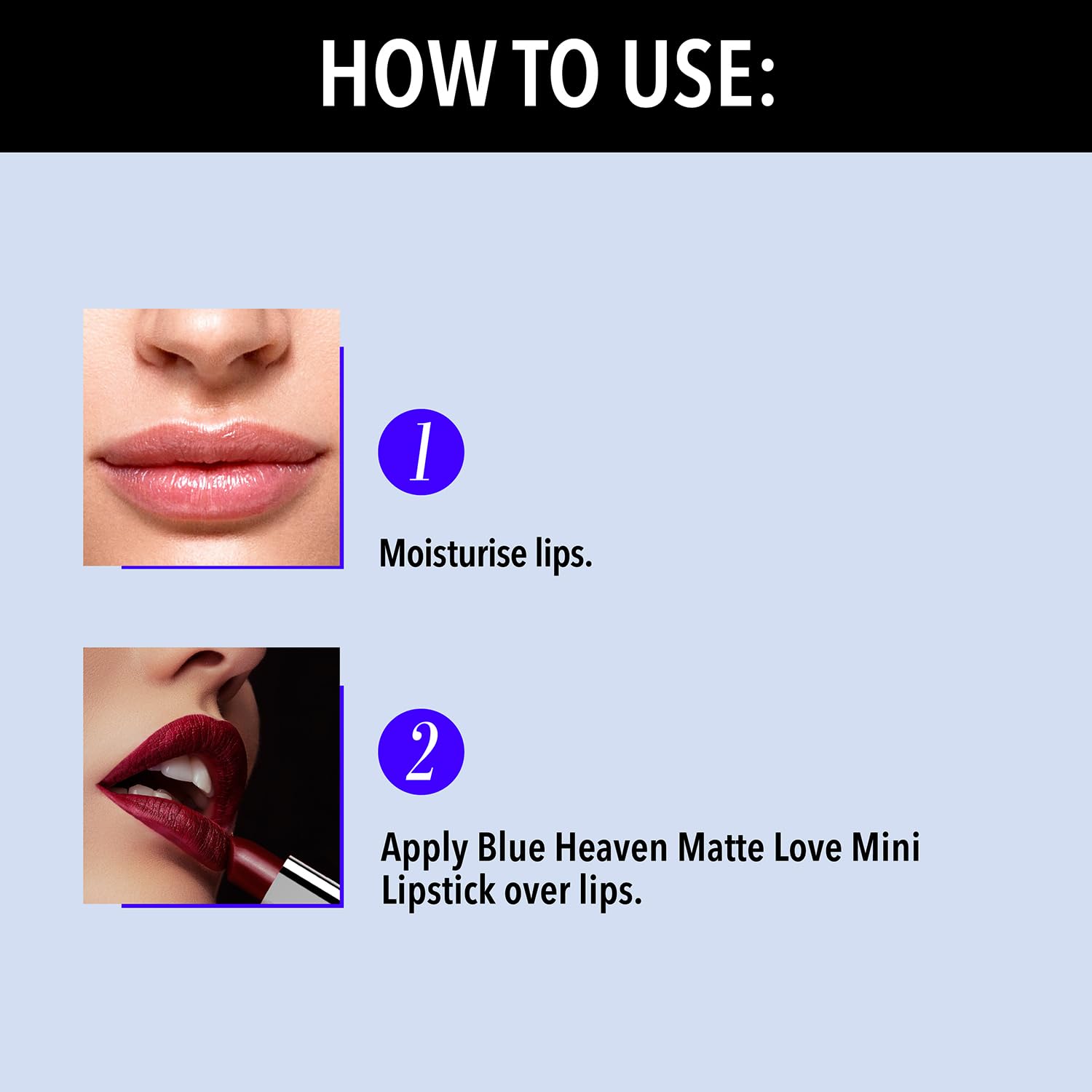 Blue Heaven Matte Love Mini Lipsticks pack of 10 | Long Lasting, Hydrating & Moisturizing Mini Roll on Lipsticks for Women | Soft - Matte Finish | 13g - Vamzn#