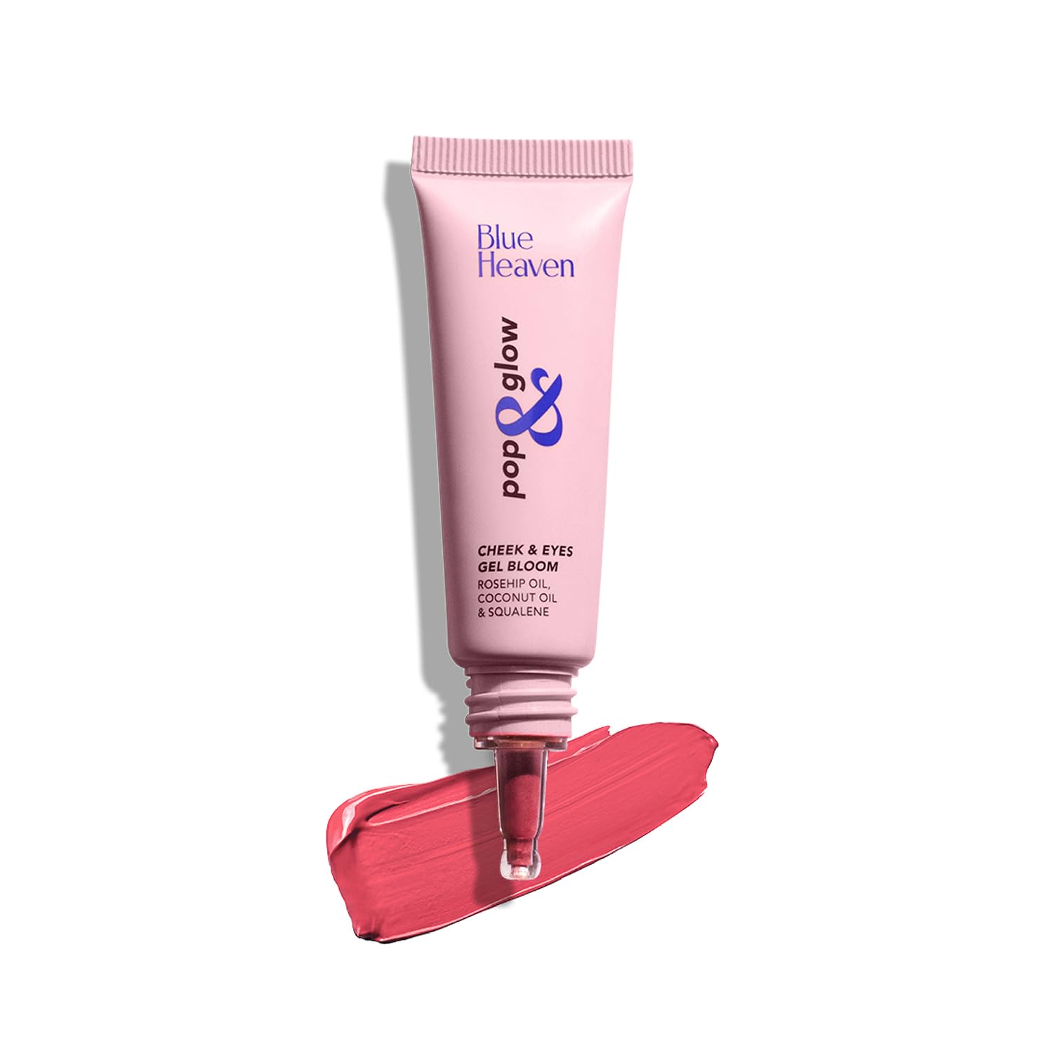 Blue Heaven Pop & Glow Eye & Cheek tint blusher for face makeup, Blush enriched with Rosehip and Coconut oil - Glam Pink, 12ml - Vamzn#